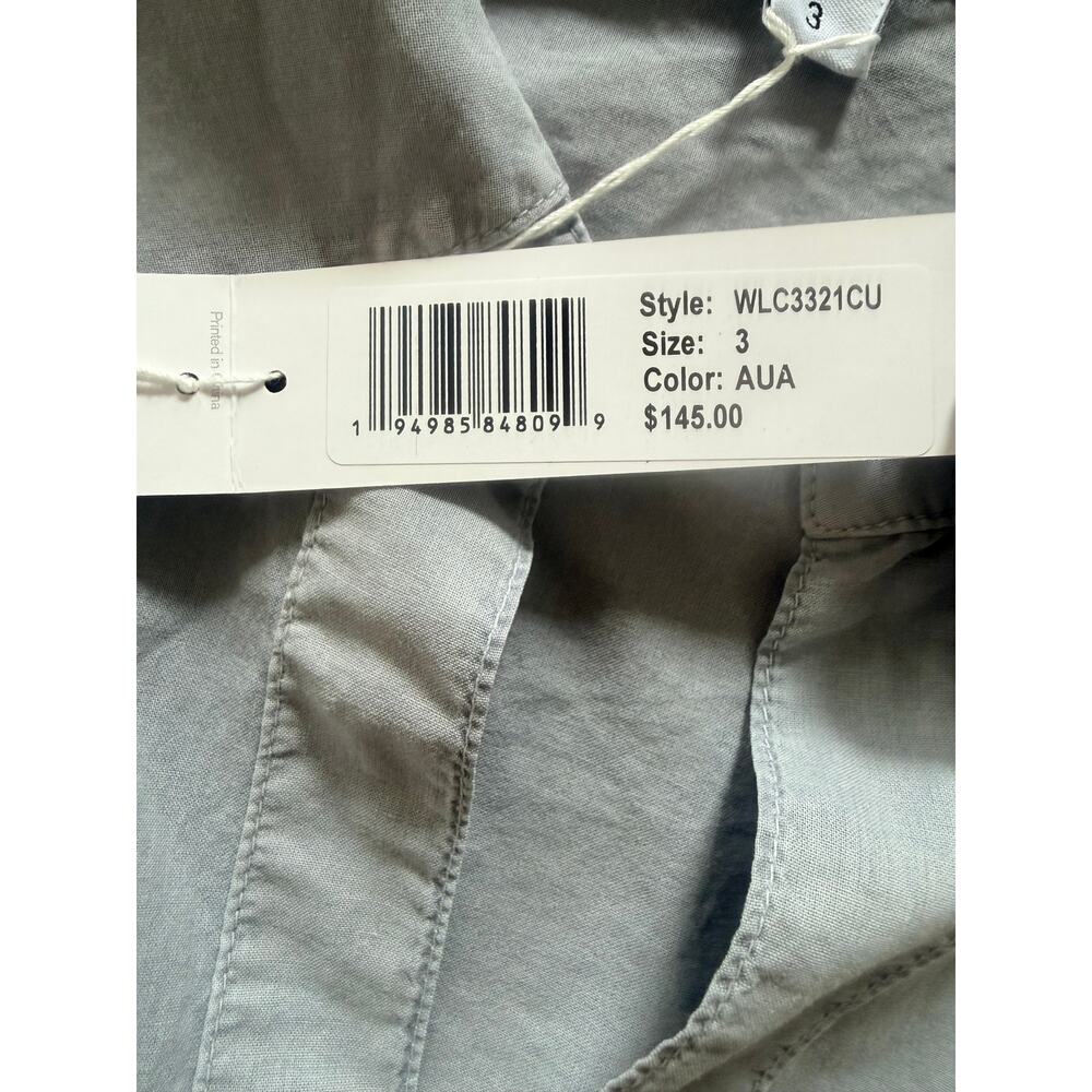 James Perse Women’s Three-Quarter Sleeve Button-Up Shirt Sz. 3-Slate, NWT - Picture 6 of 14